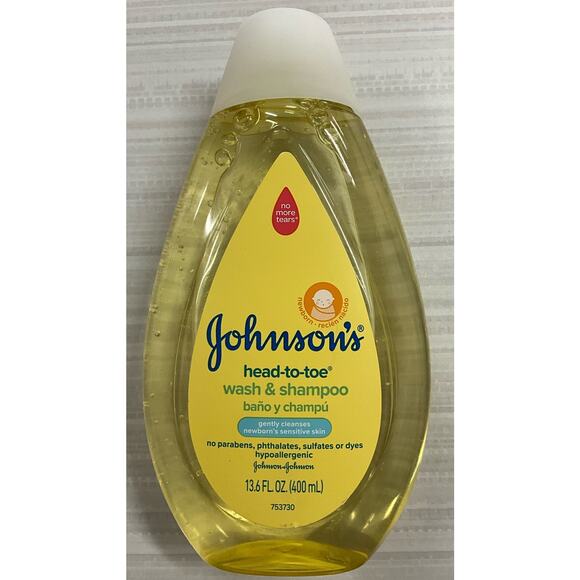 Johnson's Head-Toe Wash & Shampoo No More Tears Gentle Cleanses 13.6FL OZ 400mL - Picture 6 of 6